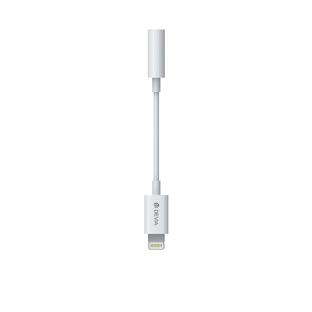 142268_oryg-1 Devia adapter EC090 jack 3,5mm - Lightning white - Image 1