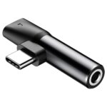 Baseus adapter L41 USB-C to USB-C - jack 3,5 mm black - Image 4