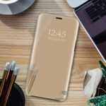 Smart Clear View dėklas Samsung Galaxy A15 4G / A15 5G – spalva: auksinė - Image 6