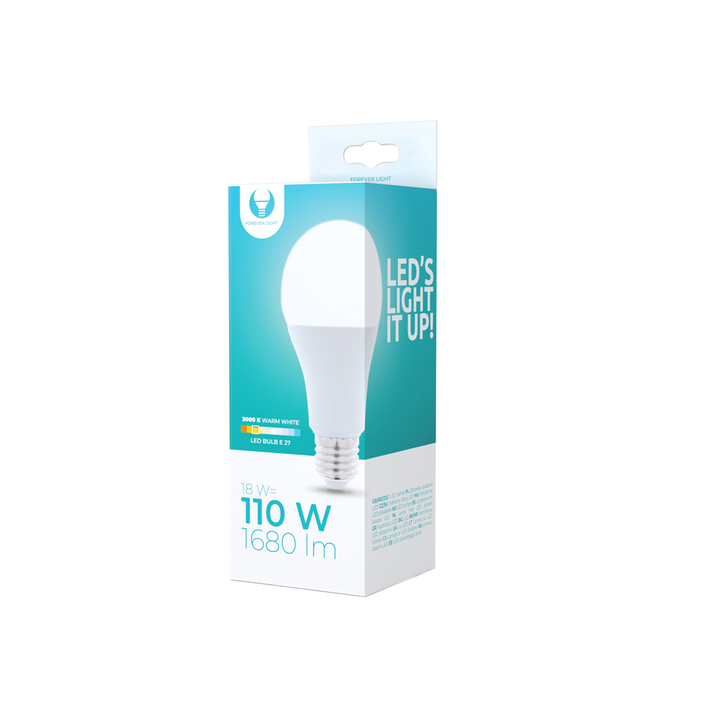 198146_oryg LED Bulb E27 A65 18W 230V 3000K 1680lm Forever Light - Image 1