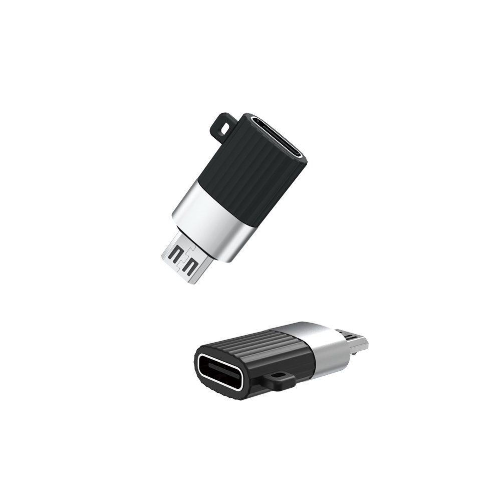 200187_oryg XO adapter NB149-C USB-C - microUSB black - Image 1