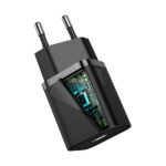 (1447) Sieninis įkroviklis Super Si 20W USB-C QC3.0 PD, juodas - Image 5