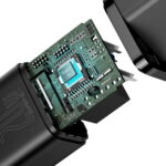 (1447) Sieninis įkroviklis Super Si 20W USB-C QC3.0 PD, juodas - Image 7