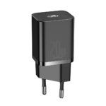 (1469) Sieninis įkroviklis Super Si 20W USB-C QC3.0 PD su Lightning 1m laidu, juodas - Image 3