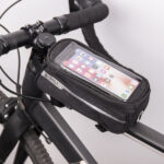 Waterproof bike frame bag with phone holder black - Image 3