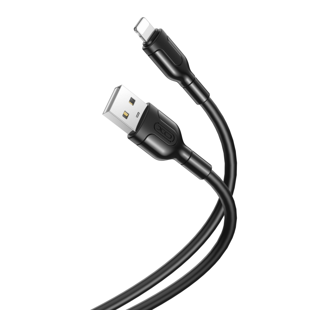 262586_oryg XO cable NB212 USB - Lightning 1,0 m 2,1A black - Image 1