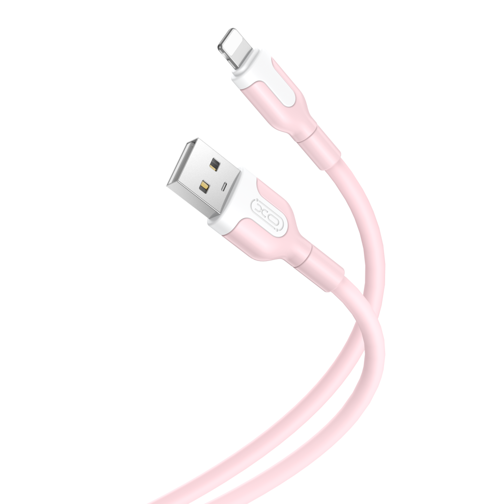 262594_oryg XO cable NB212 USB - Lightning 1,0 m 2,1A pink - Image 1
