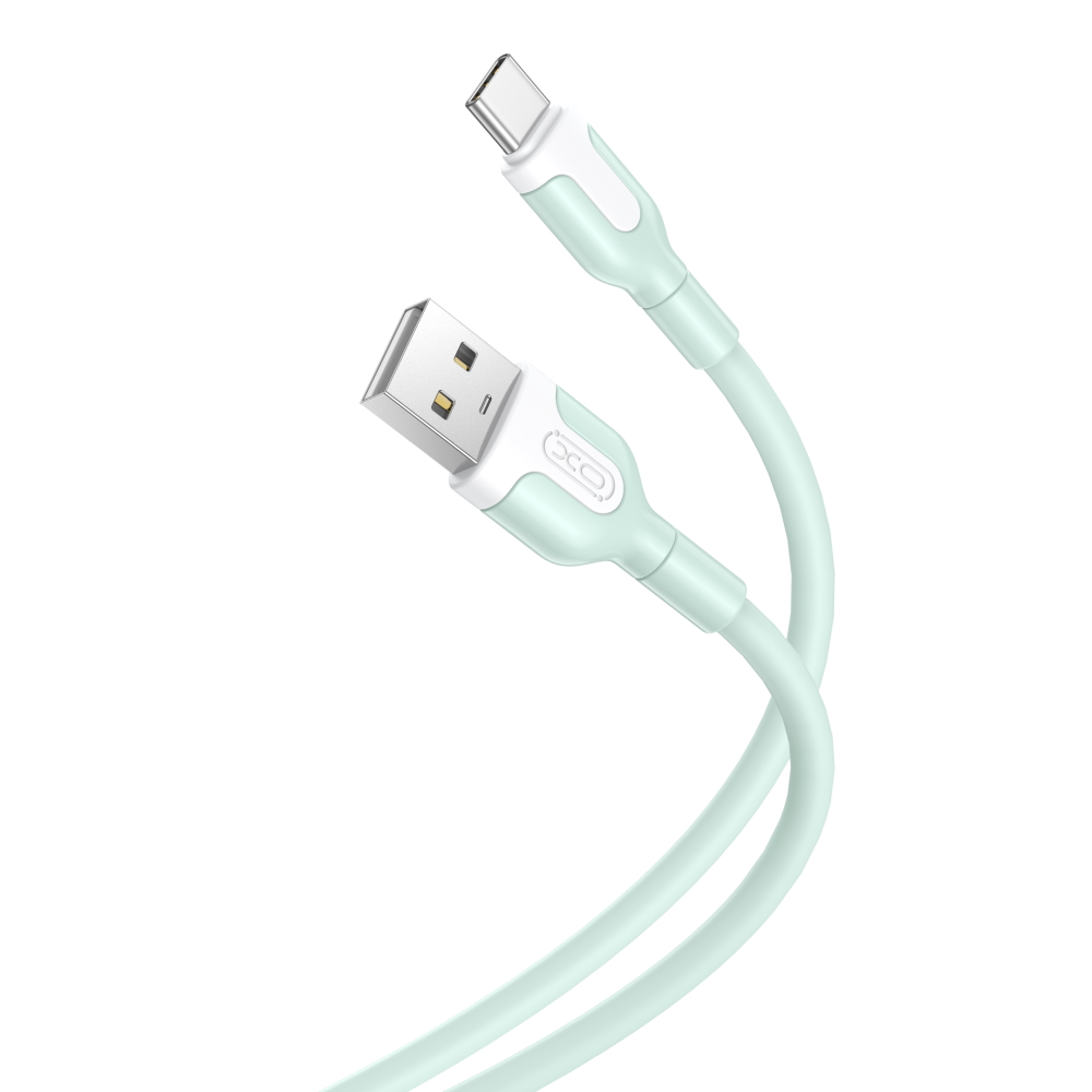 262610_oryg XO cable NB212 USB - USB-C 1,0 m 2,1A green - Image 1