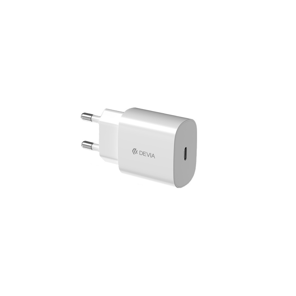 267857_oryg Devia wall charger Smart PD 25W 1x USB-C white - Image 1