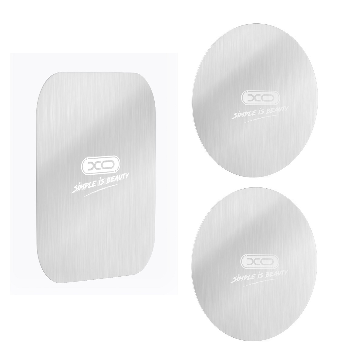 273136_oryg XO Y2 a set of stickers for the magnetic holder silver plates 3pcs - Image 1