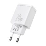 Sieninis įkroviklis 20W USB + USB-C QC3.0 PD3.0, baltas - Image 4