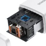 Sieninis įkroviklis 20W USB + USB-C QC3.0 PD3.0, baltas - Image 6