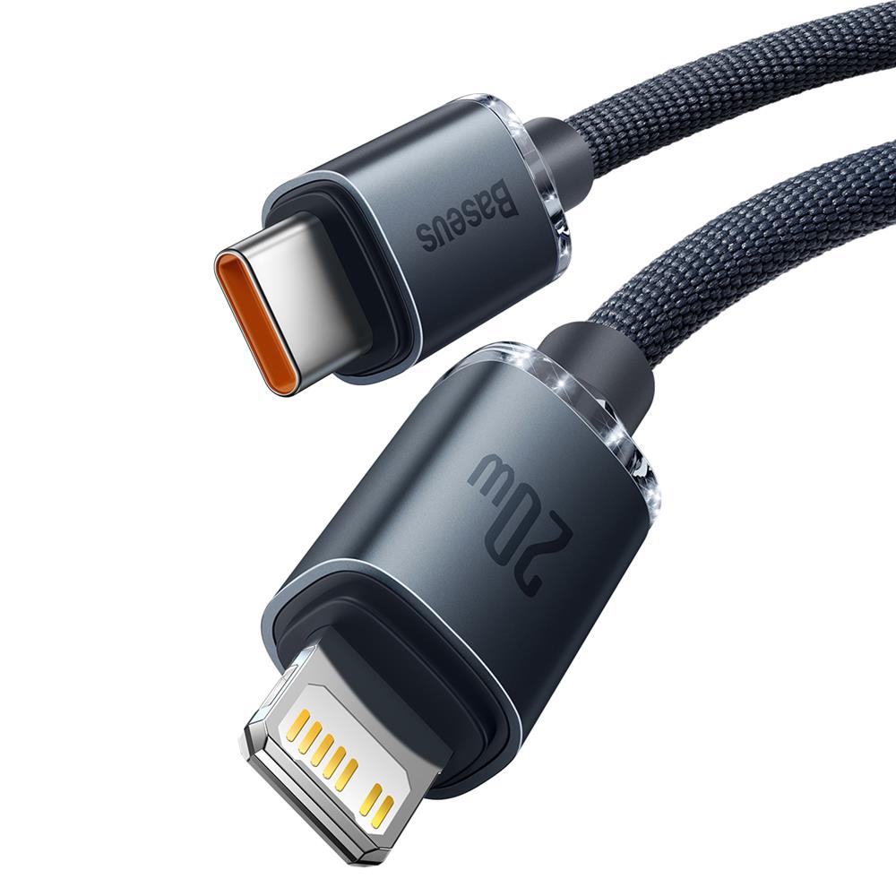 293024_oryg Baseus cable Crystal Shine USB-C - Lightning 2,0 m 20W black - Image 1