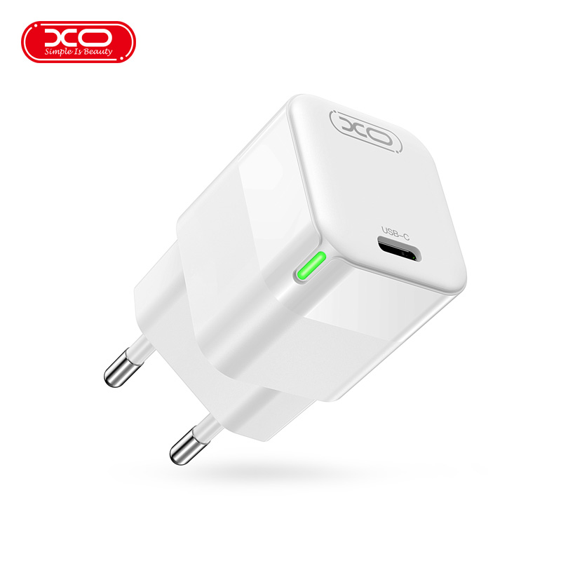 314458_oryg XO wall charger CE06 PD 30W 1x USB-C white - Image 1