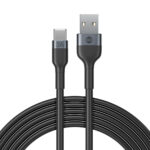 Forever Flexible cable USB - USB-C 1,0 m 3A black - Image 4