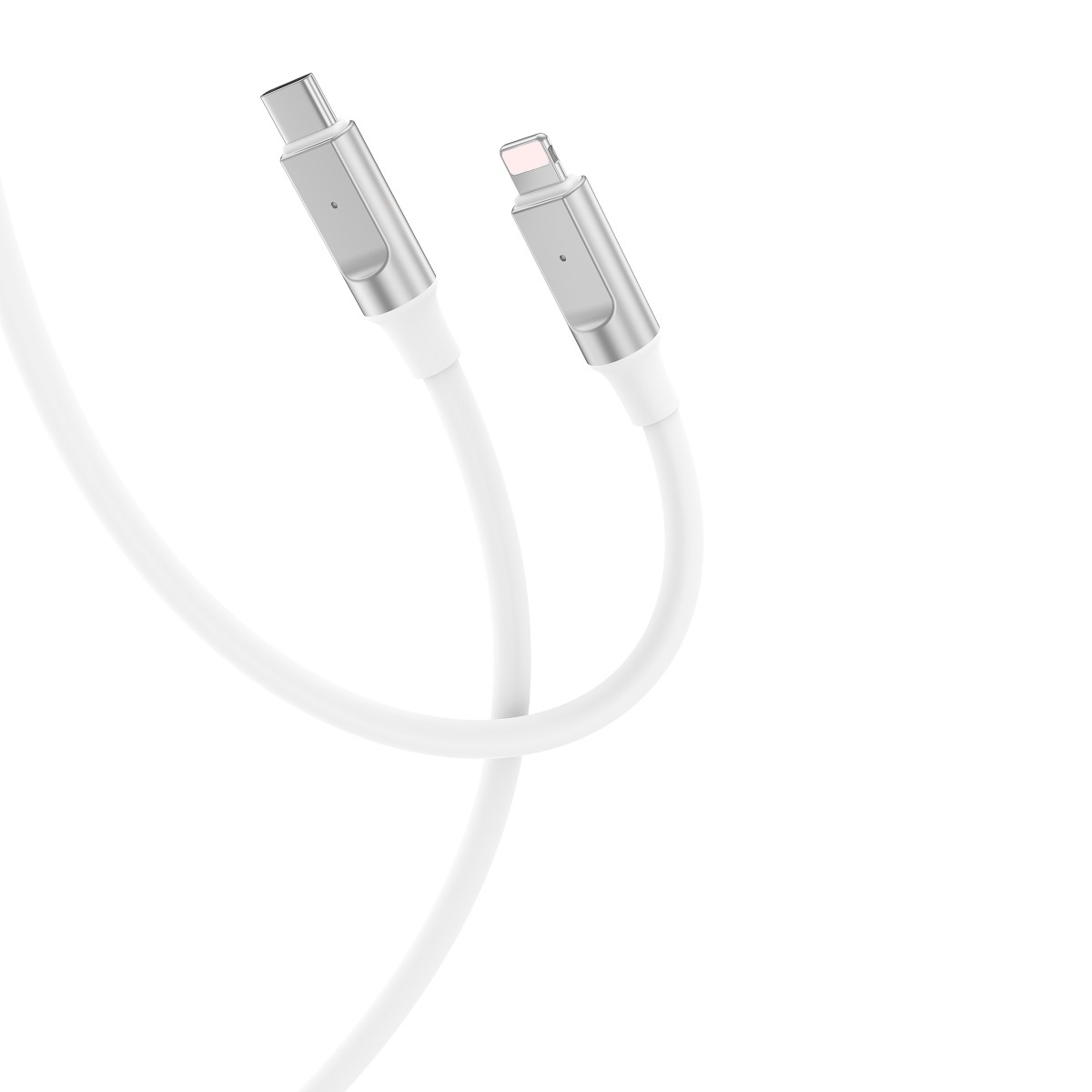 338279_oryg XO cable NB-Q252B USB-C - Lightning 1,0 m 27W white - Image 1