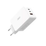 XO wall charger CE13 PD QC 3.0 65W 1x USB 2x USB-C white + USB-C - USB-C cable - Image 3