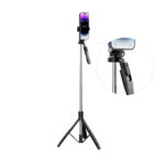 XO selfie stick Bluetooth tripod SS15 black 180cm - Image 3