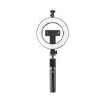 XO selfie stick Bluetooth tripod SS12 black 95cm with LED lamp - Image 3
