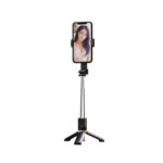 XO selfie stick Bluetooth tripod SS10 black 80cm - Image 3