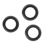 Set of lens glasses for iPhone 15 Pro / 15 Pro Max black frame (3pcs) - Image 3