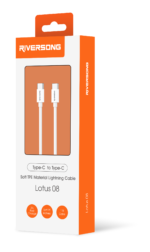 Riversong cable Lotus 08 USB-C - USB-C 1,0m 3A light grey CT76 - Image 4