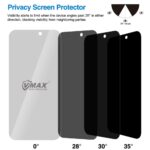 Vmax tempered glass 0.33mm 2,5D high clear privacy glass for iPhone 16 6,1 / 15 6,1 - Image 5