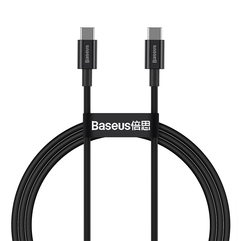 369005_oryg USB kabelis Baseus Superior Type-C 100W 1.0m juodas CATYS-B01 - Image 1