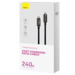 Baseus cable Tungsten PD USB-C - USB-C 3,0m black 240W - Image 8