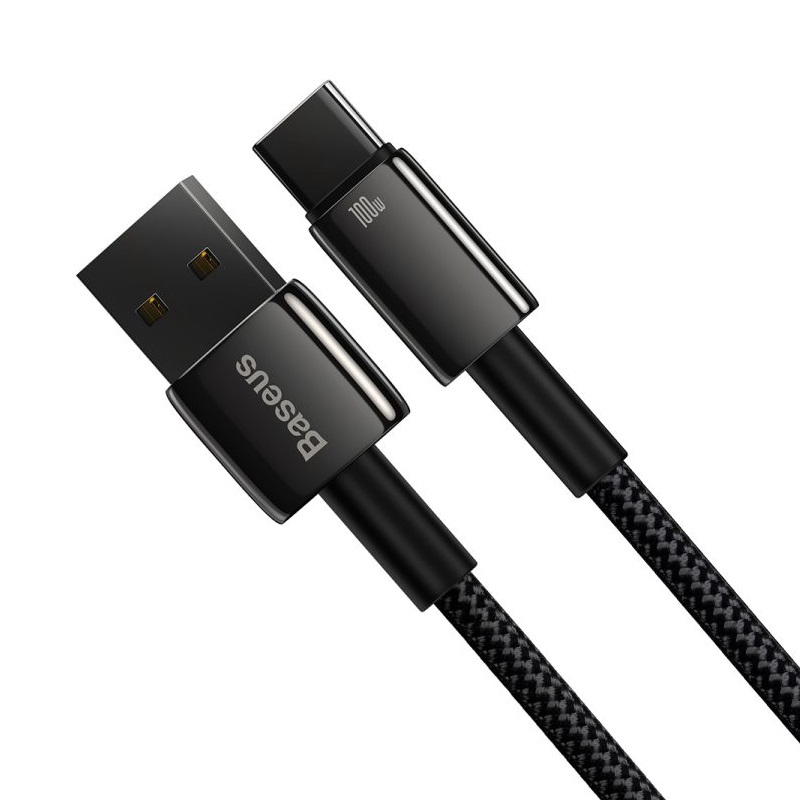 373095_oryg Baseus cable Tungsten USB - USB-C 1,0m black 100W - Image 1