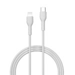 Devia laidas Kintone EC150 USB-C - Lightning 1,0 m 3A 27W – spalva: balta