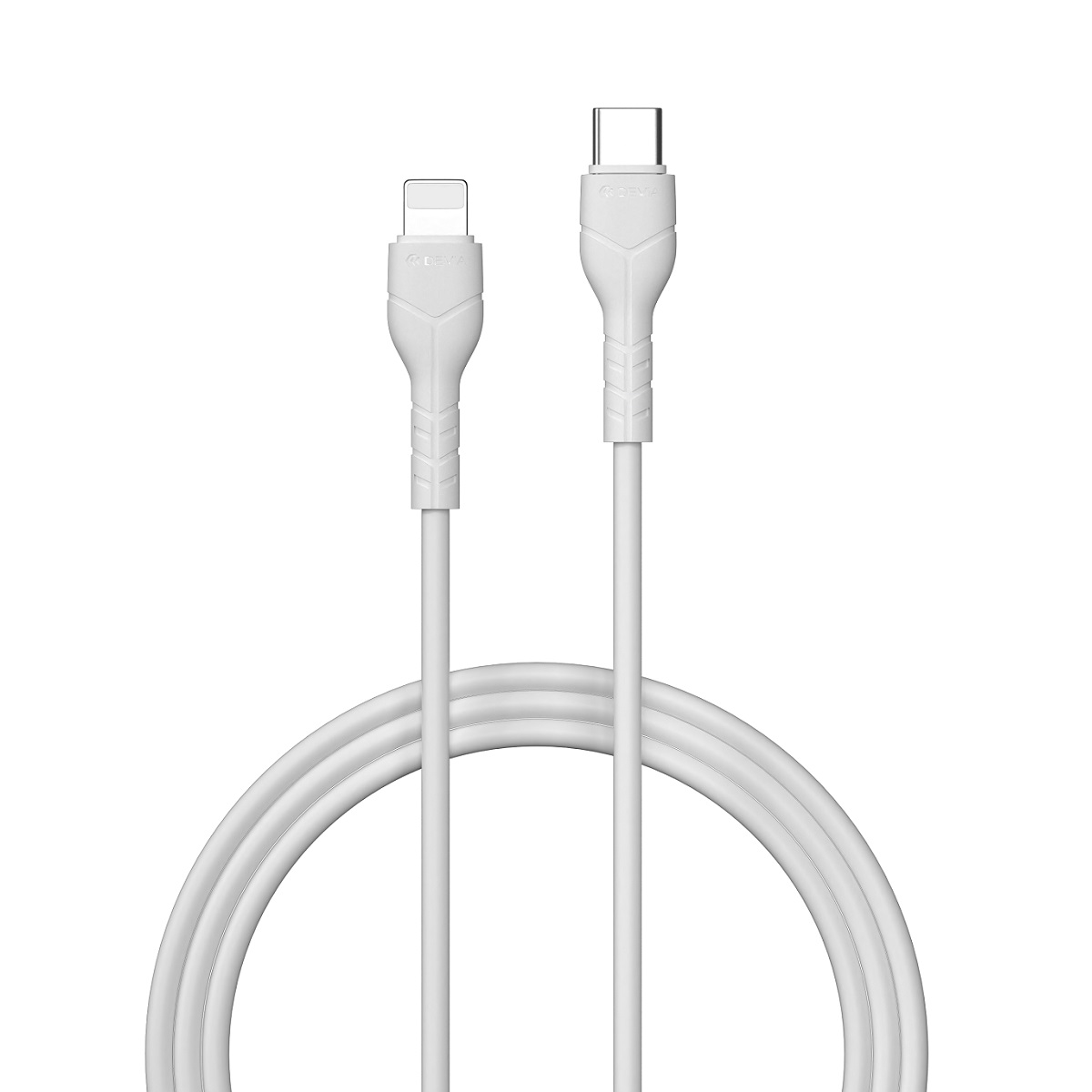 379418_oryg Devia laidas Kintone EC150 USB-C - Lightning 1,0 m 3A 27W – spalva: balta - Image 1