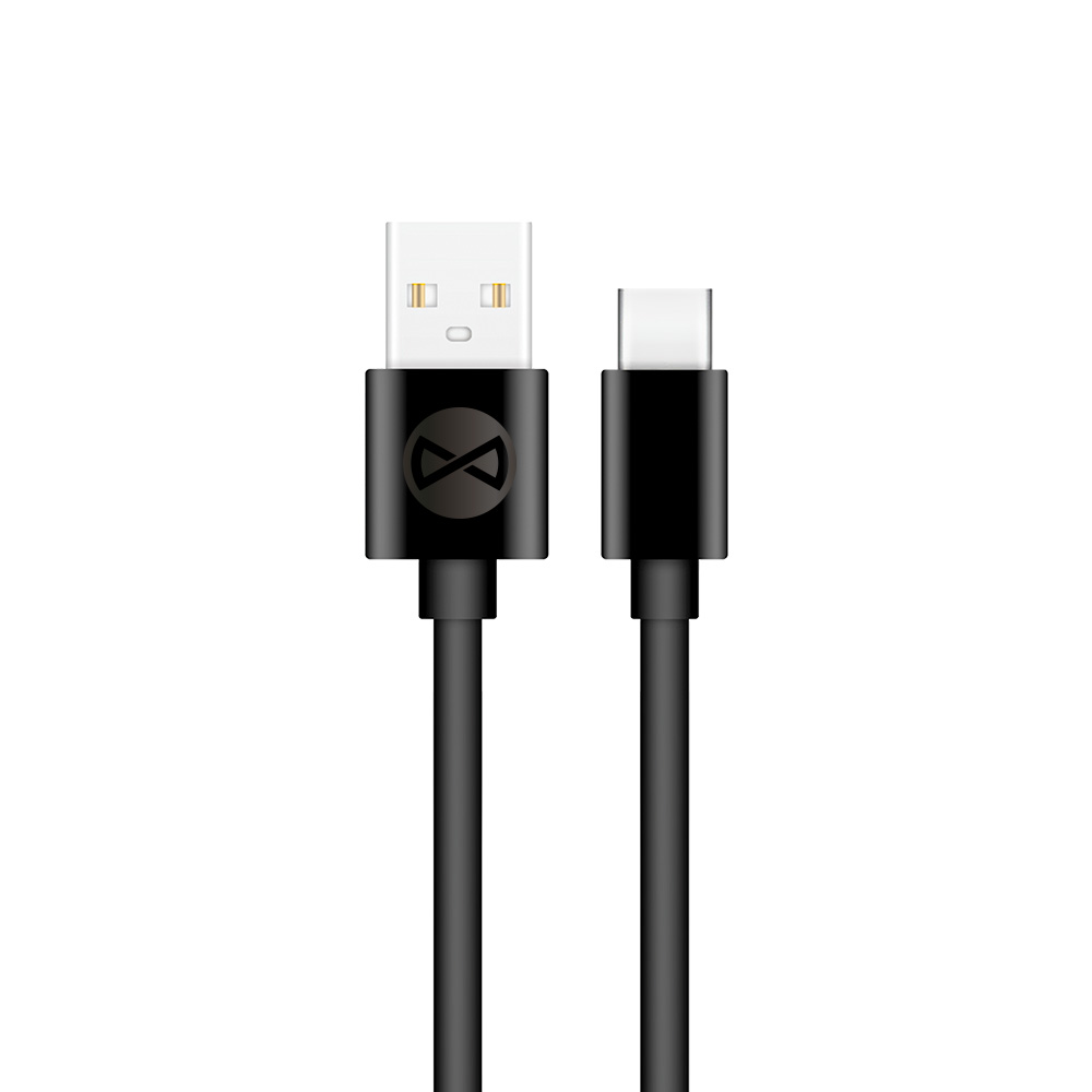 381201_oryg Forever cable USB - USB-C 1,0 m 3A black - Image 1