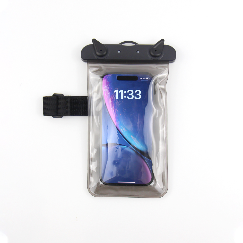 384505_oryg Waterproof case with armband 5,8 - 6,8" black - Image 1