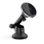 XO car holder CX017 magnet with inductive charging black 15W with suction cup - Image 3
