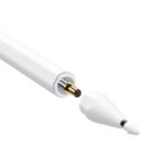 OS-Baseus Smooth Writing 2 Series Stylus Lite with LED Indicators, Moon White (Active version with type-C laidas and active pen tip)