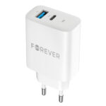Forever TC-07-30AC PD QC charger 1x USB-C 1x USB 30W white + USB-C - USB-C cable 60W - Image 3