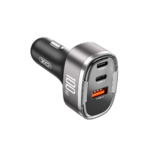 XO car charger CC61 PD QC 3.0 100W 1x USB 1x USB-C 1x Lightning gray - Image 3