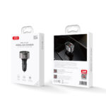 XO car charger CC61 PD QC 3.0 100W 1x USB 1x USB-C 1x Lightning gray - Image 6