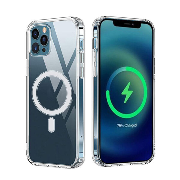 Anti Shock 1,5 mm Mag case for iPhone 16 Pro 6,3 transparent big hole