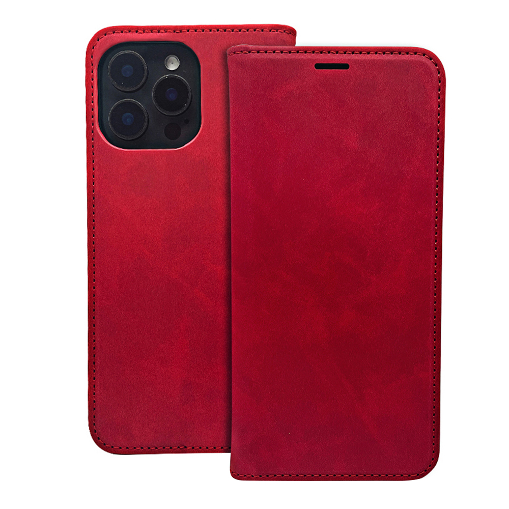 412007_oryg-7 Smart Suede dėklas Xiaomi Redmi Note 14 5G (Global) – spalva: raudona - Image 1