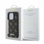 Guess case for iPhone 16 Pro 6,3 GUHMP16LPGPYSK black hardcase Peony Script MagSafe - Image 5