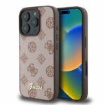 Guess dėklas iPhone 16 Pro 6,3 GUHMP16LPGPYSW brown hardcase Peony Script MagSafe