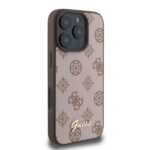 Guess dėklas iPhone 16 Pro 6,3 GUHMP16LPGPYSW brown hardcase Peony Script MagSafe - Image 3