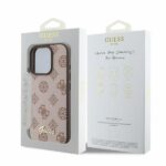 Guess dėklas iPhone 16 Pro 6,3 GUHMP16LPGPYSW brown hardcase Peony Script MagSafe - Image 5