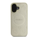 Guess case for iPhone 16 6,1 GUHMP16SPSAPSMED gold hardcase Saffiano Peony Classic Logo MagSafe - Image 4