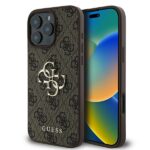 Guess dėklas iPhone 16 Pro 6,3 GUHCP16L4GMGBR 4G Big Logo – spalva: ruda