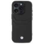 BMW dėklas iPhone 16 Pro Max Hardcase Sign Leather Cardslot – spalva: juoda - Image 4