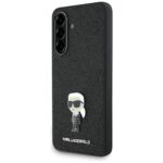 Karl Lagerfeld HC Ikonik Fixed Glitter Ikonik Logo Metal Pin Case for Samsung Galaxy A56 Black