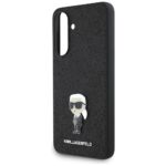Karl Lagerfeld HC Ikonik Fixed Glitter Ikonik Logo Metal Pin Case for Samsung Galaxy A56 Black - Image 6